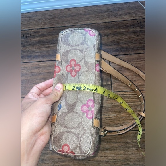 COACH FLORAL SIGNATURE bag shoulder crossbody buckle strap vintage y2k limited - Picture 5 of 16